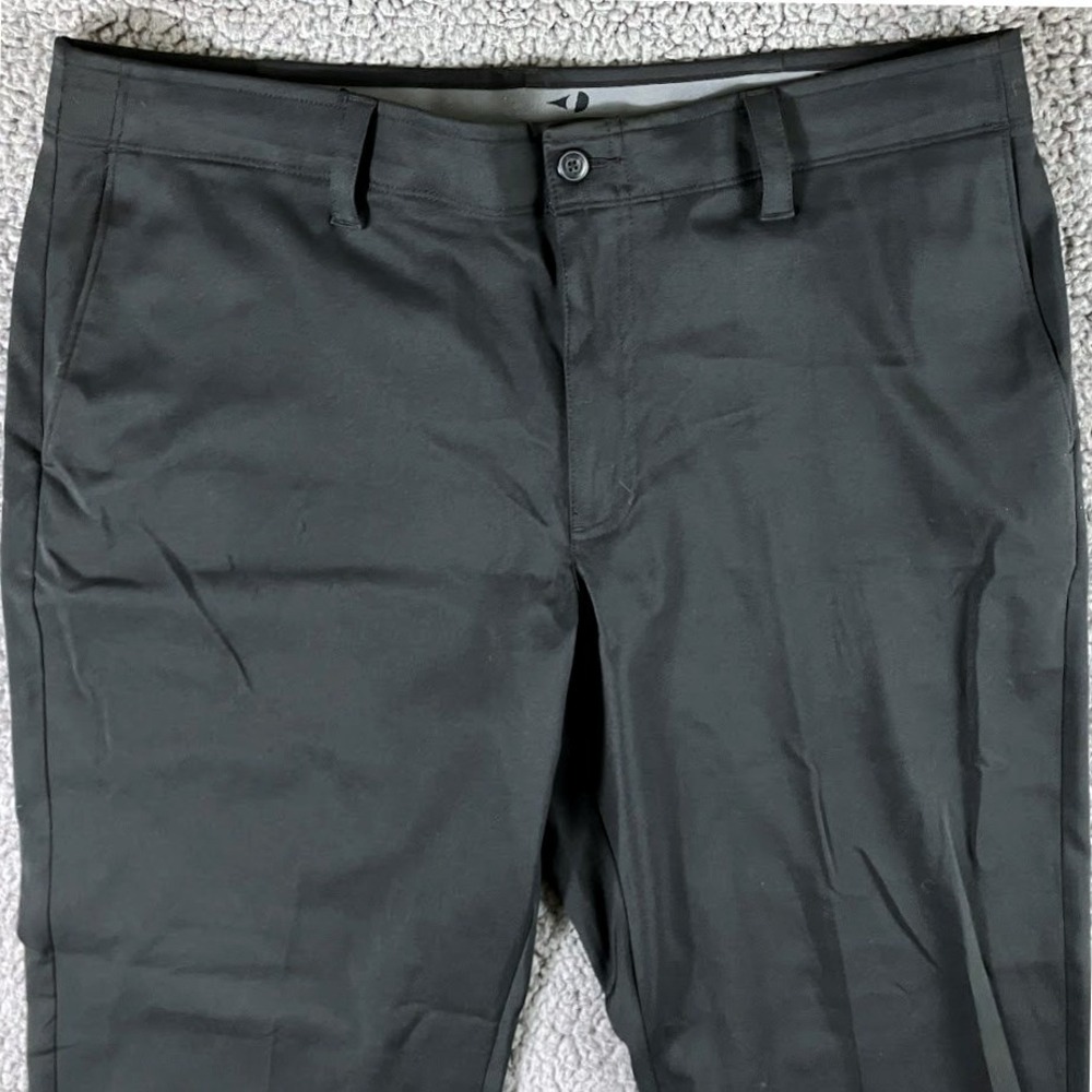 Grand Slam Mens Performance Golf Pants Dark Gray Stretch 38x32 Straight Leg - Picture 8 of 12